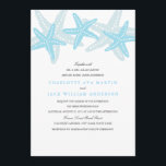 Starfish Beach Wedding Invitation Bleu<br><div class="desc">Plus de couleurs dans le Little Bayleigh Store!</div>