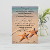 Starfish Beach Wedding Invitation ou faire-part (Debout devant)