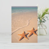 Starfish Beach Wedding Invitation ou faire-part (Debout devant)