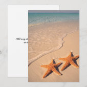 Starfish Beach Wedding Invitation ou faire-part (Devant / Derrière)
