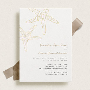 Starfish Beach Wedding Kaart