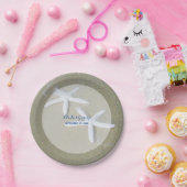 Starfish Beach Wedding Papieren Bordje (Feest)