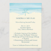 Starfish Beach Wedding Programme II (Devant)