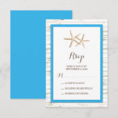 Starfish Blanchis Wood Beach Wedding RSVP (Devant / Derrière)