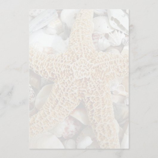 Starfish Blank Strand Wedding Fan Programma Papier (Achterkant)