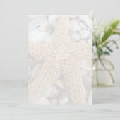Starfish Blank Strand Wedding Fan Programma Papier (Staand voorkant)