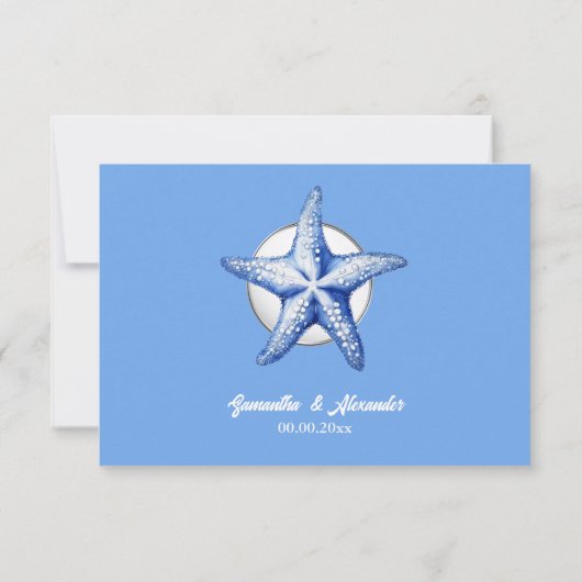 Starfish bleu plage blanche réponse côtière luxe (Dos)