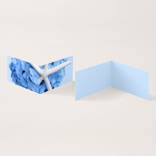 Starfish Blue Hydrangea Little Blank Kaarten (Binnen en buitenkant)