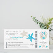 Starfish boarding Pass | Weddenschap Kaart (Staand voorkant)