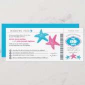 Starfish boarding Pass | Weddenschap Kaart (Voorkant / Achterkant)