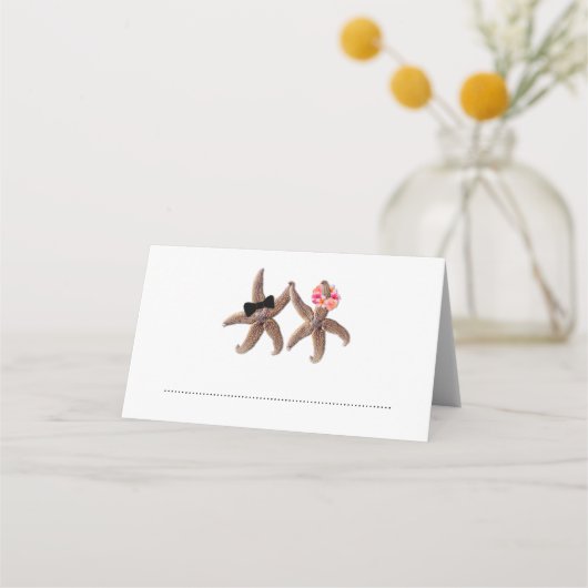 Starfish Bride et Groom Escort Plaque Cartes (Devant)