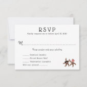 Starfish Bride n Groom Repas Menu Carte RSVP (Devant)