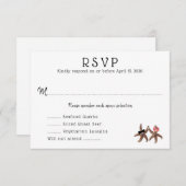 Starfish Bride n Groom Repas Menu Carte RSVP (Devant / Derrière)