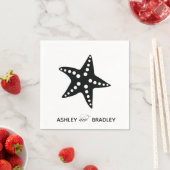 Starfish bruiloft servetten, strand thema servet (Insitu)