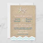 Starfish Chevron Faire-part de mariage (Devant)