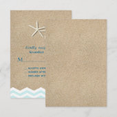 Starfish Chevron RSVP Kaartje (Voorkant / Achterkant)