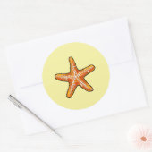 Starfish Classic Round Sticker (Envelop)