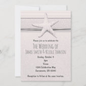 Starfish Classique Plage Blanc Mariage Invitation (Devant)