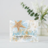 Starfish Coastal Beach Theme Enregistrer La Carte  (Debout devant)