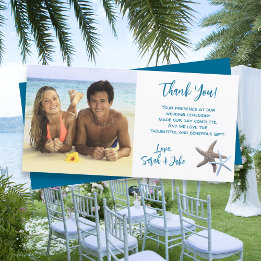 Starfish Couple Mariage Photo Merci Cartes