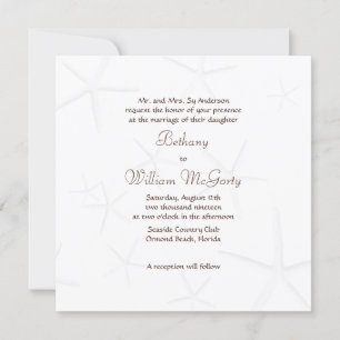 Starfish Couple Parents Invitation Carré