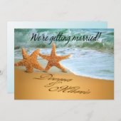 Starfish Couple Save the Date Beach Theme (Voorkant / Achterkant)