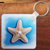 Starfish Crayon Drawing Sleutelhanger (Achterkant)
