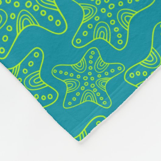 Starfish Crowd Pattern Fleece Deken (Hoek)