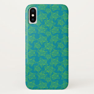 Starfish Crowd Pattern   Monogram iPhone X Hoesje