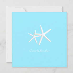 Starfish Décoré Aqua Beach Mariage Invitations