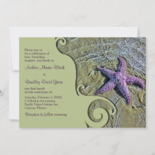 Starfish Destination ou Beach Wedding Invitation