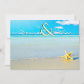 Starfish Destination Plage Mariage Invitation (Devant)