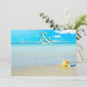 Starfish Destination Plage Mariage Invitation (Debout devant)