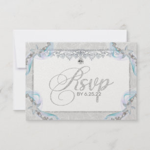 Starfish & Diamonds RSVP-kaart Bedankkaart