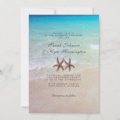 Starfish door Zee Beach Wedding Invitation Kaart (Voorkant)