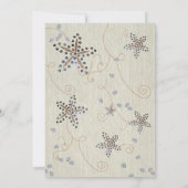 Starfish Elegance Beach Linen Faire-part de mariag (Dos)