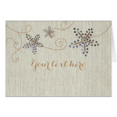 Starfish Elegance Beach Wedding Sequins Card (Devant Horizontal)