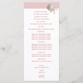 Starfish en Burlap Pink Beach huwelijksprogramma Programma (Achterkant)