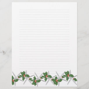 Starfish en Holly Lined Letterhead Paper