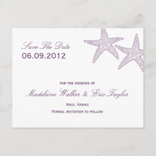 Starfish Enregistrer La Carte Postale Date - Purpl