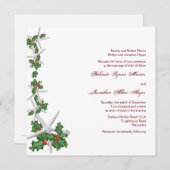 Starfish et Holly Noël de mariage Invitations (Devant / Derrière)