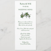 Starfish et Holly Tall, menu Mariage de Noël (Devant)