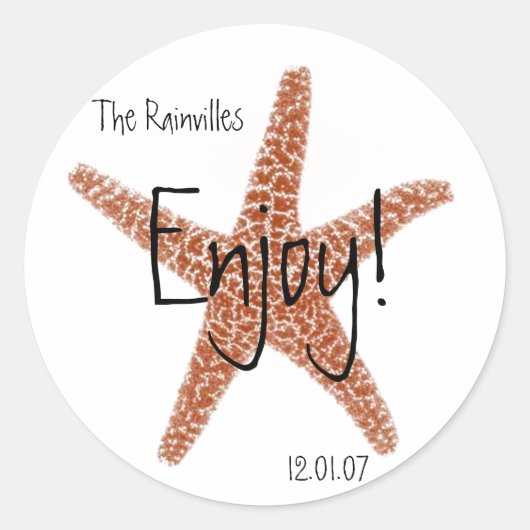 Starfish Favor Stickers (Voorkant)