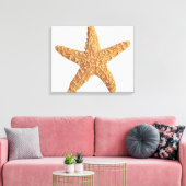 Starfish geïsoleerd op wit canvas afdruk (Insitu (Woonkamer))