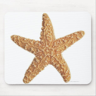 Starfish geïsoleerd op wit muismat