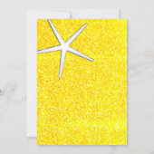 Starfish Gold Glitter Beach Royal Weddenschap Kaart (Achterkant)