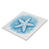 Starfish in Blue Tegeltje (Zijkant)