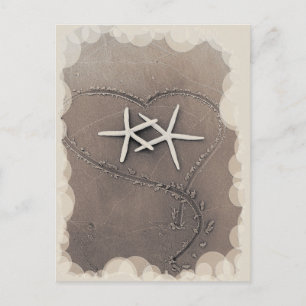 Starfish in Heart Briefkaart
