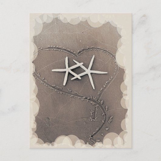 Starfish in Heart Briefkaart (Voorkant)