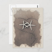 Starfish in Heart Carte postale (Devant / Derrière)